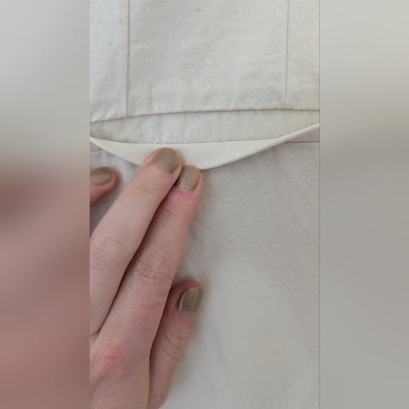 NWOT Cream Cargo Adjustible Wide Leg & Barrel Pants Small - Picture 13 of 15